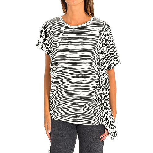 Zumba Camiseta Deportiva de Manga Corta y Cuello Redondo Z1T00682 para Mujer