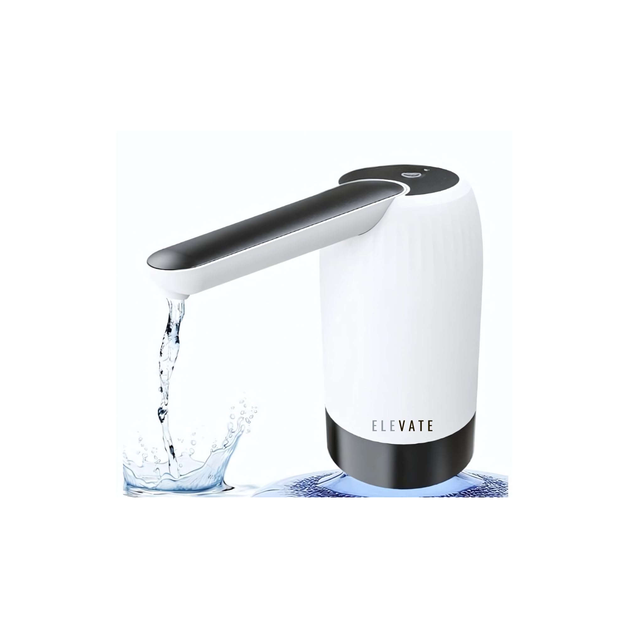 mansaa electric water dispenser pump, usb rechargeable, white and black, plastic, one button design, modern style, 5w