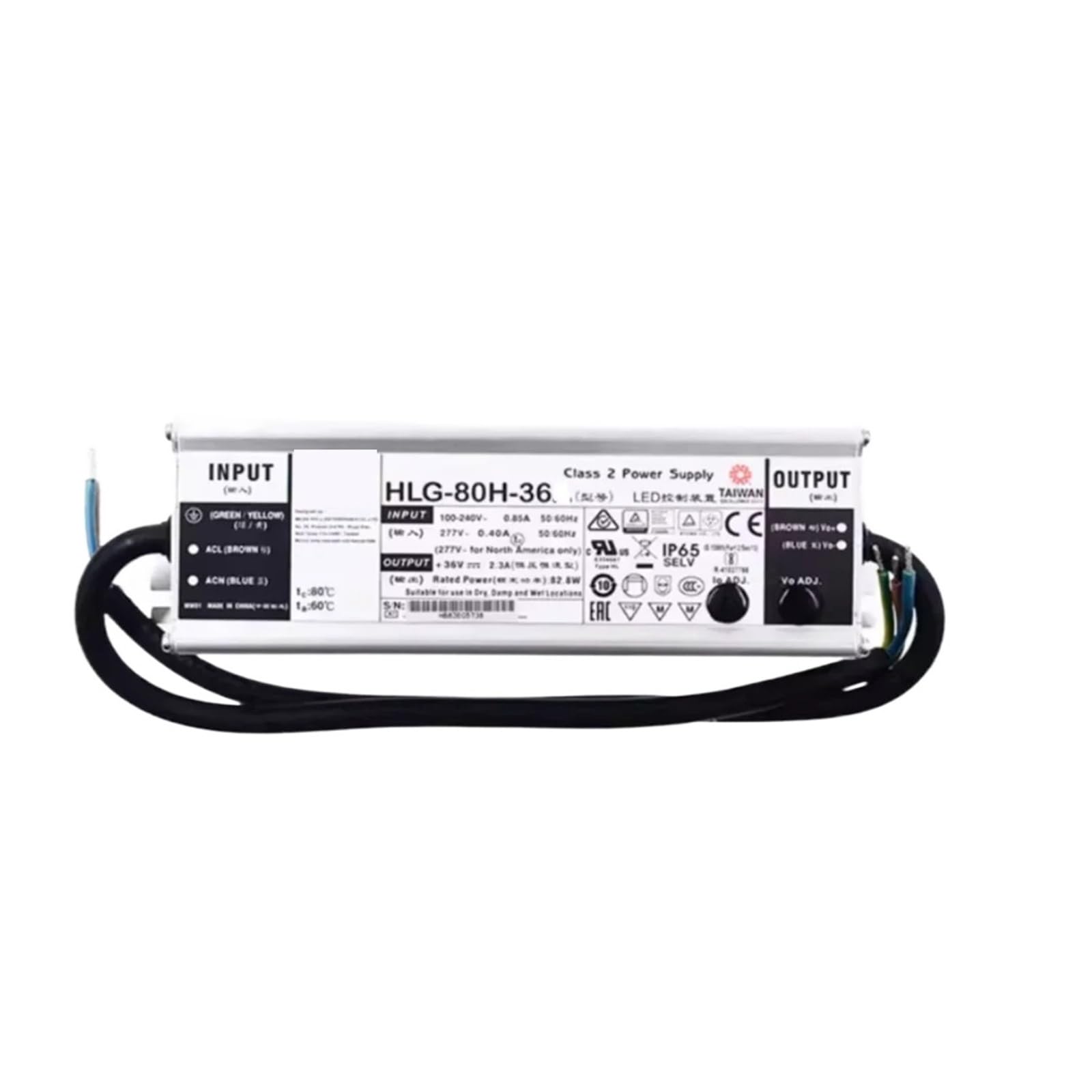 BRODEFUP 80W constant voltage+constant current dimmable LED driver HLG-80H-12B HLG-80H-15B HLG-80H-20B HLG-80H-24B HLG-80H-30B(HLG-80H-54B)
