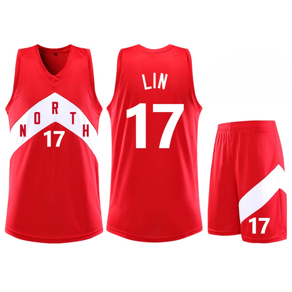 TOR Toronto Raptors Jeremy Shu-How Lin #17 Basketball Clothing Suit Men's  Jersey Sportswear Sports Training Clothes for Fans Children Adults Vest