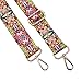ZOOEASS Wide Shoulder Strap Adjustable Replacement Belt Guitar Style Crossbody Bag Handbag Strap Multicolor Canvas Straps(Wide:1.4in) (Paisley)