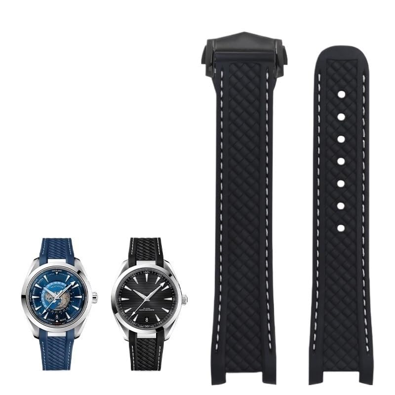 Bracelet en caoutchouc fluoré Omega Seamaster AT150 noir pour sublimer votre montre