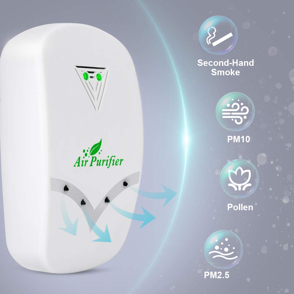BLANDSTRS Plugin Air Purifier, Mini Portable Silent Air Cleaner