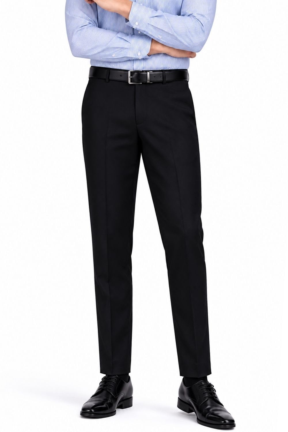 Formal Pant for Men. Regular Fit, Lightweight, Flat Front, Premium Cotton Polyester Blend Fabric. Office, Party and Casual Wear. Non Stretchable.-image-15