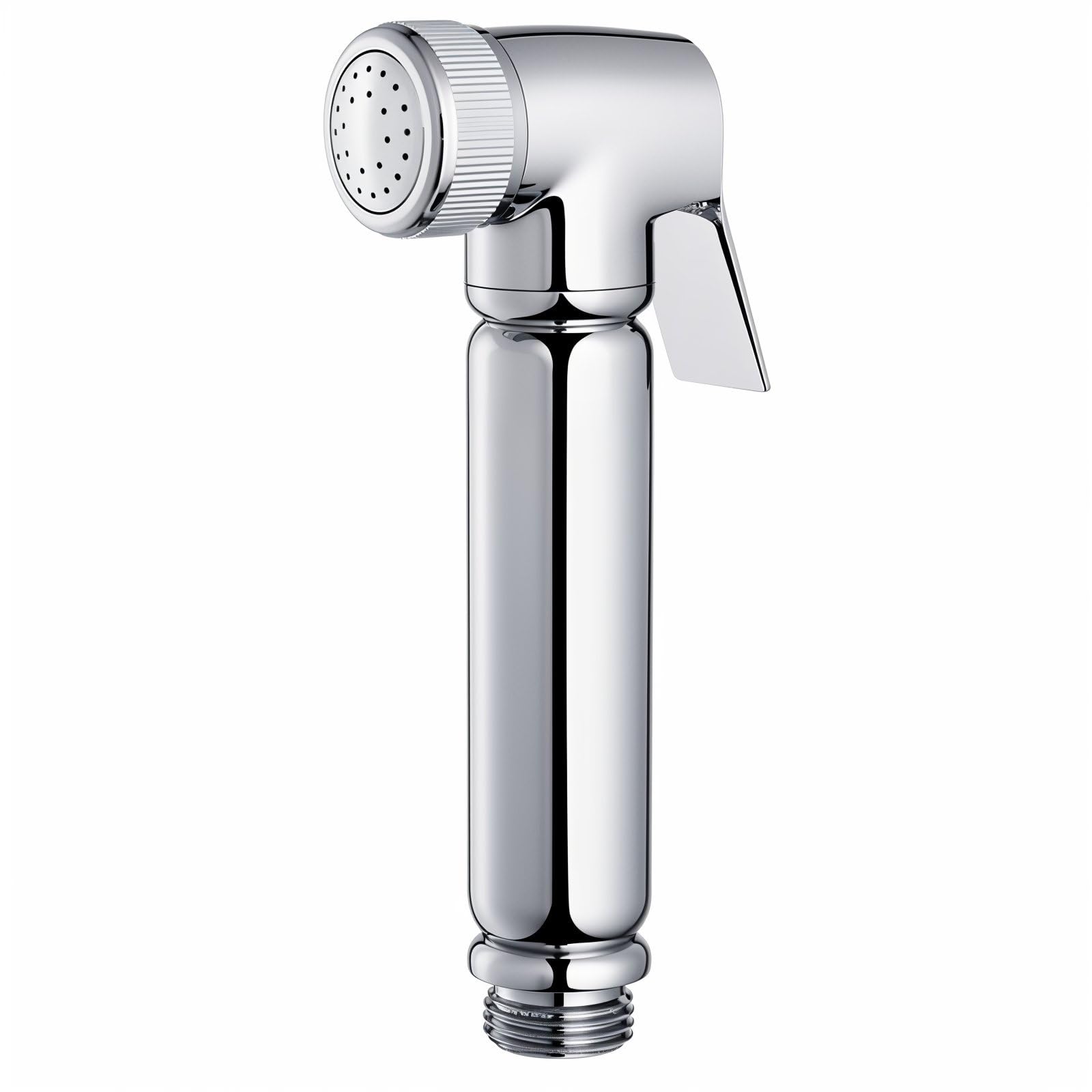 Douchette WC Design en Laiton Massif Chromé – Commande à Bouton-Poussoir, Sans Tuyau ni Support, Raccord G1/2”, Finition Brillante, Qualité Italienne Premium