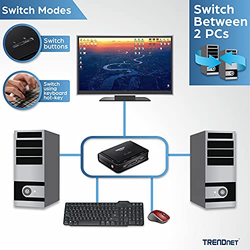 Image of TRENDnet 2-Port 4K DisplayPort 1.2 KVM Switch with Audio,TK-220DPI