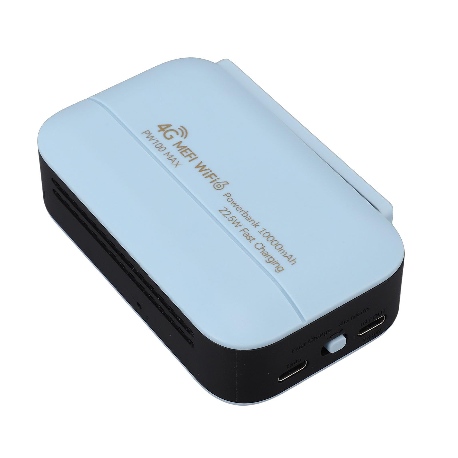 Zerodis Hotspot LTE Portatile, Router Mobile 4G LTE con Batteria da 10000 MAh, Slot per Scheda SIM, Collega Fino a 16 Dispositivi, WiFi da 300 Mbps a 2,4 GHz per Viaggiatori d'affari e Viaggi