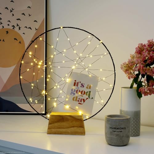 Anneau LED décoration avec télécommande et minuterie Hellum 579376