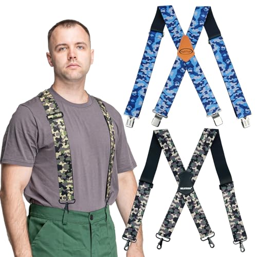 Tirantes de hombre elásticos de 5 cm para el trabajo diario y pantalones vaqueros gruesos