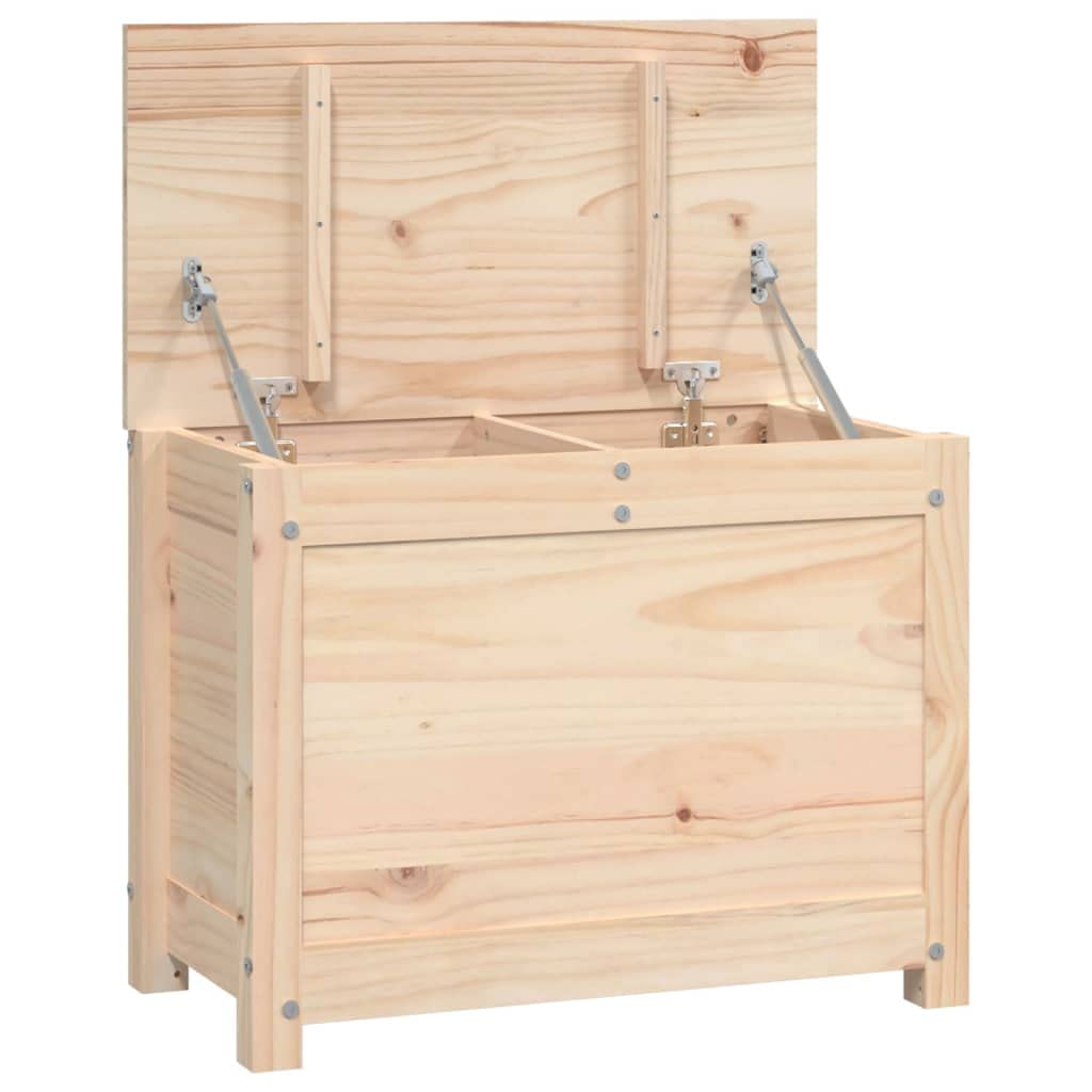 vidaXL Truhe – Aufbewahrungsbox aus Massivholz Kiefer mit Gasdruckfeder