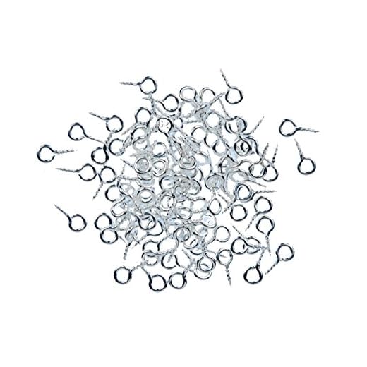 100 x öglor skruvhål skruv ögonbultar 7 mm mini silveröljetter gör-det-själv smycken smyckestillverkning