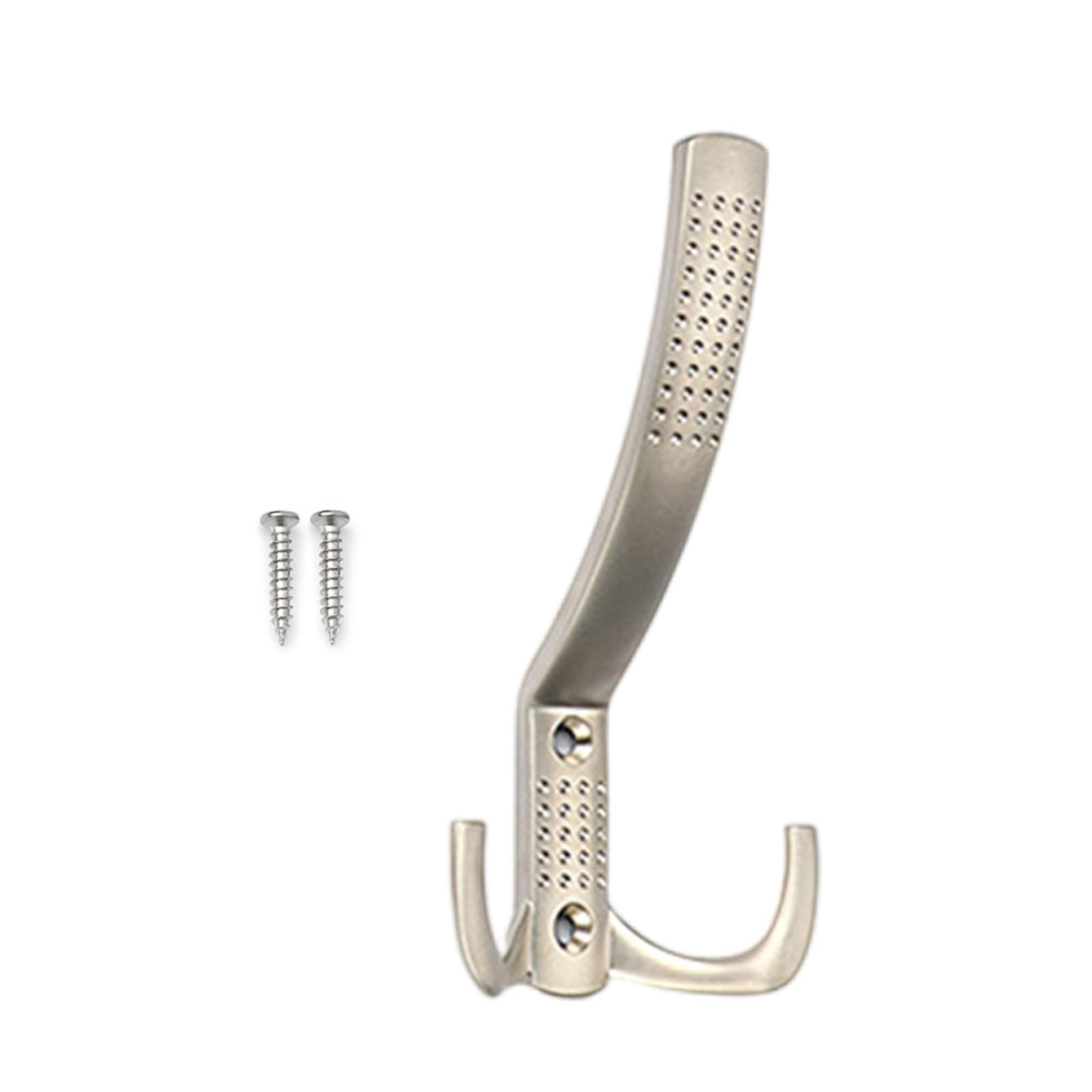 Hdoytxxm A Zincs Lloy Coat Hook Wall Mounted Towel Hanger Robe Double Prong Hat Hardware Metal Hardware