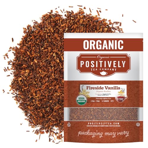Image of Organic Positively Tea Company, Fireside Vanilla Rooibos Tea, Loose Leaf, 16 Ounce