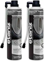 2 Repara Pneu Spray Instantâneo Para Carro Moto 400ml Etaniz
