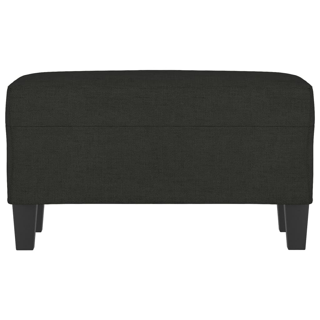 Ławka do siedzenia czarna z materiału 70 x 35 x 41 cm z tapicerką, drewniana rama, wielofunkcyjna ławka do korytarza, sypialni, salonu, jako taboret lub otomana z miejscem do przechowywania i