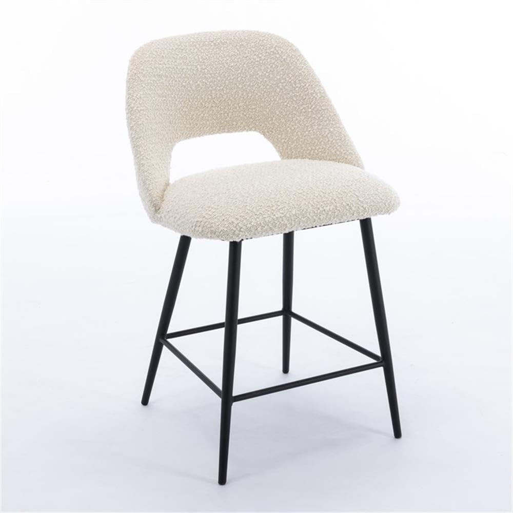 Modern Counter Height Stools (Set of 2) in White