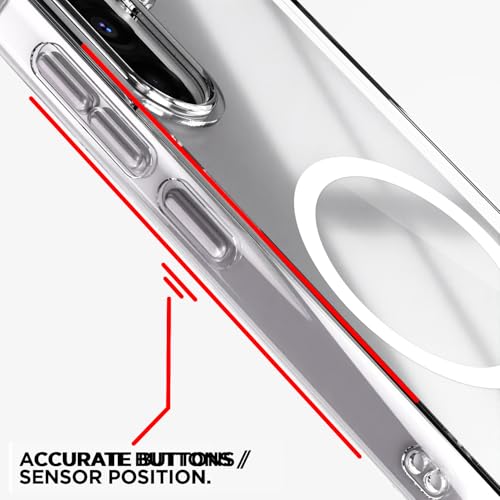 Image of Pikkme Back Cover for Samsung Galaxy A55 5G Mag-Safe Shockproof PC + TPU Protective Case Magnetic Support Bumper Case (Transparent Mag-Safe)