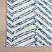 nuLOOM Machine Washable Geometric Area Rug, 4' x 6', Rosanne Blue