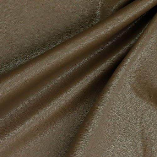 Tissu en similicuir souple taupe de qualité supérieure pour réfection élégante