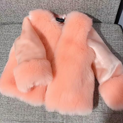 Baby Toddler Retro Faux Fur Coat Jackets Wrap Cape Shawl for Wedding Girls Fluffy Winter Thicken Warm Clothes3