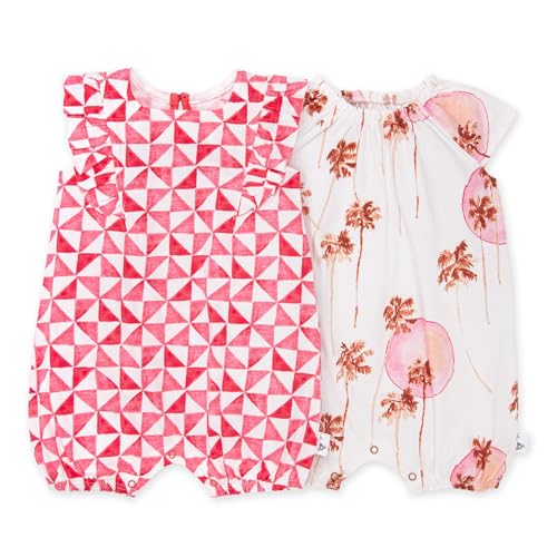 Image of Burt's Bees Baby Romper Jumpsuit, 100% Organic Cotton One-Piece Outfit Coverall