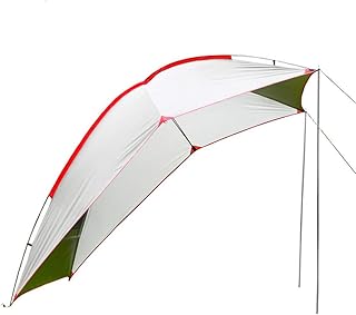 MIRAGE Toldo Familiar para remolques al Aire Libre, portátil, para Coche, SUV, toldo, toldo Impermeable, toldo para el Techo de la Playa, portátil con Dos sillas Plegables al Aire Libre, Blanco