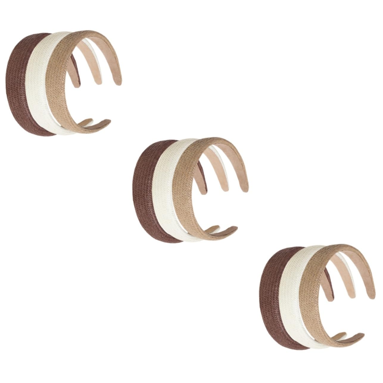 FRCOLOR 9 Pz fascia ampia fascia imbottita vimini fasce per ragazze bande barrette hair band cerchietti bambina fasce decorative da intrecciate plastica