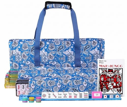 Juego American Mahjong con 166 Fichas y Bolsa Rosa