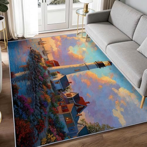 Tapis de salon lavable 140x200cm fini les glissades avec le dos antidérapant