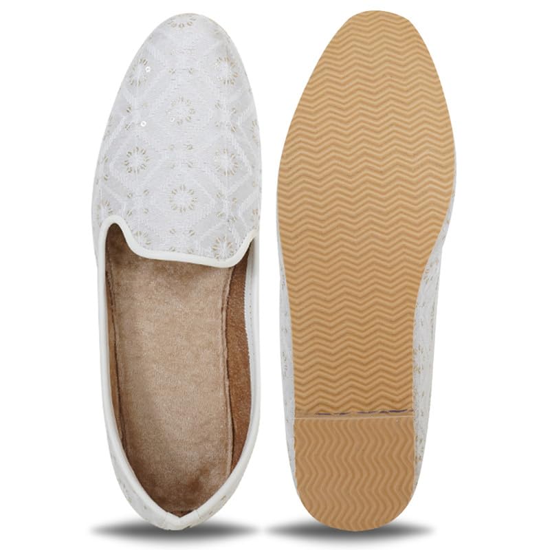 Image of DFR Men Ethnic Jutti Wedding Kurta Loafer Shoe Juti,Cushioned Comfortable Shoe Juti