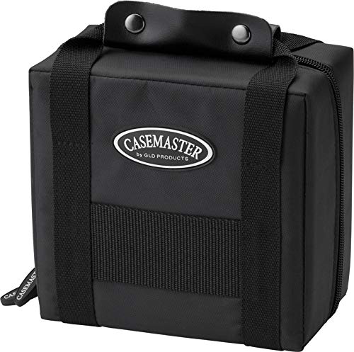 Casemaster Elite Black Nylon Dart Carrying Case; Holds 9 Darts, Steel Tip or Soft Tip, with Additional Pockets, Tubes and Boxes for Extra Tips, Flights, Shafts and Large Containers for Other Accessories