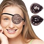 AMZVIO 2pcs Eye Shield After Cataract Surgery Dark Clear Eye Patch Plastic Guard with Black Elastic Strap for Adult Sleeping or Go Out,Reduce The Sensitivity of The Eyes to Light After Surgery(Brown)