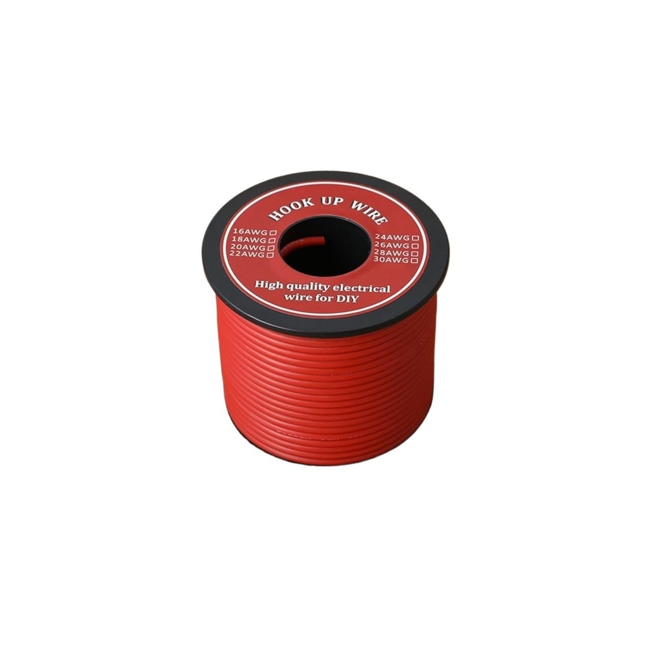 Cable Electrique,Fil Electrique 6-25m / lot 16 AWG brin bloqué branchement silicone flexible fil électrique caoutchouc isolé cuivre en cuivre en cuivre en cuivre 12.7A(Black,25m)
