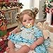 JIZHI Lifelike Reborn Baby Dolls - 18 Inch Realistic-Newborn Baby Dolls Blond Girl Handmade Real Life Baby Dolls with Clothes for Kids Age 3+
