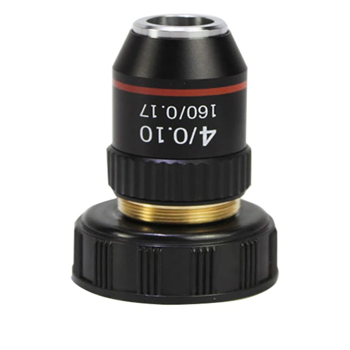 Microscope 195 Black Achromatic Objective 4X 10X 20X 40X 60X 100X RMS 20.2mm Objective Parts(4X)
