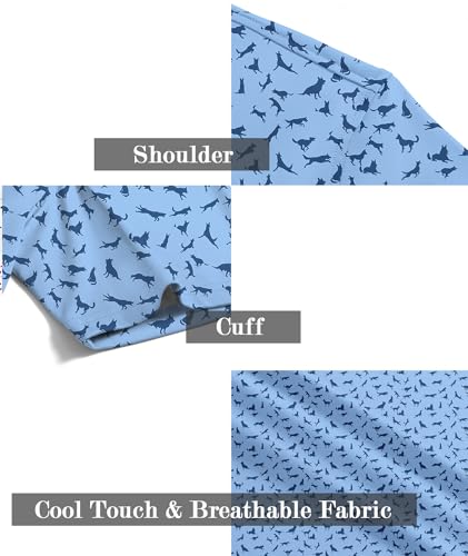Image of ZITY Men's Golf Shirts Short Sleeve Print Patterns Casual Collared Polo