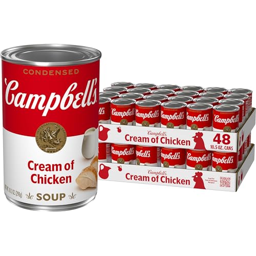 Campbell's Condensed Cream of Chicken Soup, 10.5 oz Can (48 Pack)