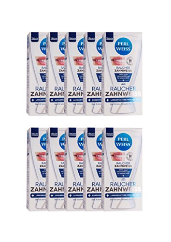 10x Perlweiss Raucher-Zahnweiss 50ml sichtbar weissere Zähne