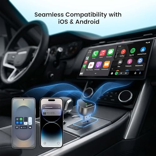 Image of ORCA Cube Wireless CarPlay & Android Auto Adapter - Convert Wired to Wireless, WiFi 6 + Bluetooth 5.4, Fast Auto Reconnect, USB A & Type C Support, Plug & Play for iPhone & Android