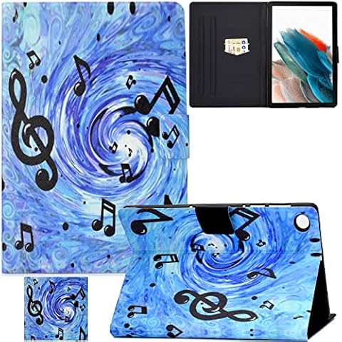 REASUN Case for Galaxy Tab A8 10.5, Slim Folio Stand Smart Card Slots Protective Case with Auto Sleep/Wake Case for Samsung Galaxy Tab A8 10.5 inch 2022 Model (SM-X200/X205/X207) (Music) Cover