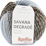  Lanas Katia Savana Degrade Ovillo de Color Azul Cod.105
