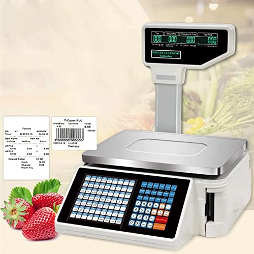 Báscula Comercial Electrónica con Impresora y Doble Pantalla 30kg miniatura 7