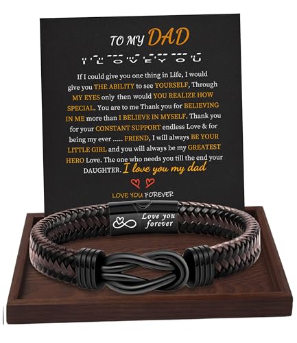 Inspirational Gifts for Men Morse Code Bracelets Mens Bracelets Graduation Gifts for Him Fathers Day Adjustable Leather Bracelet Motivational Birthday Annivesary Jewelry Stocking Stuffers for Men