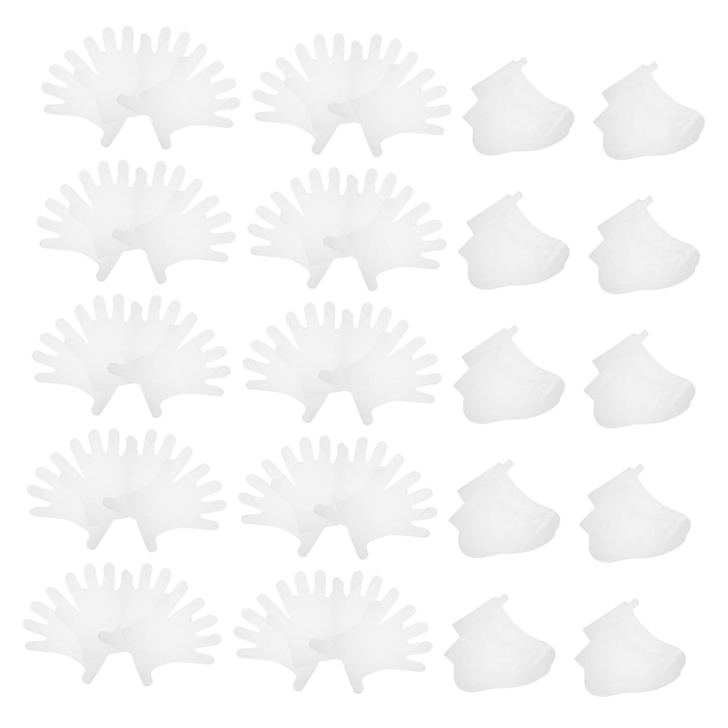 1set Disposable Foot and Hand Covers Foot Gloves and Hand Masks for Spa and Salon Care Moisturizing Socks Prevent Stains While Trying Shoes