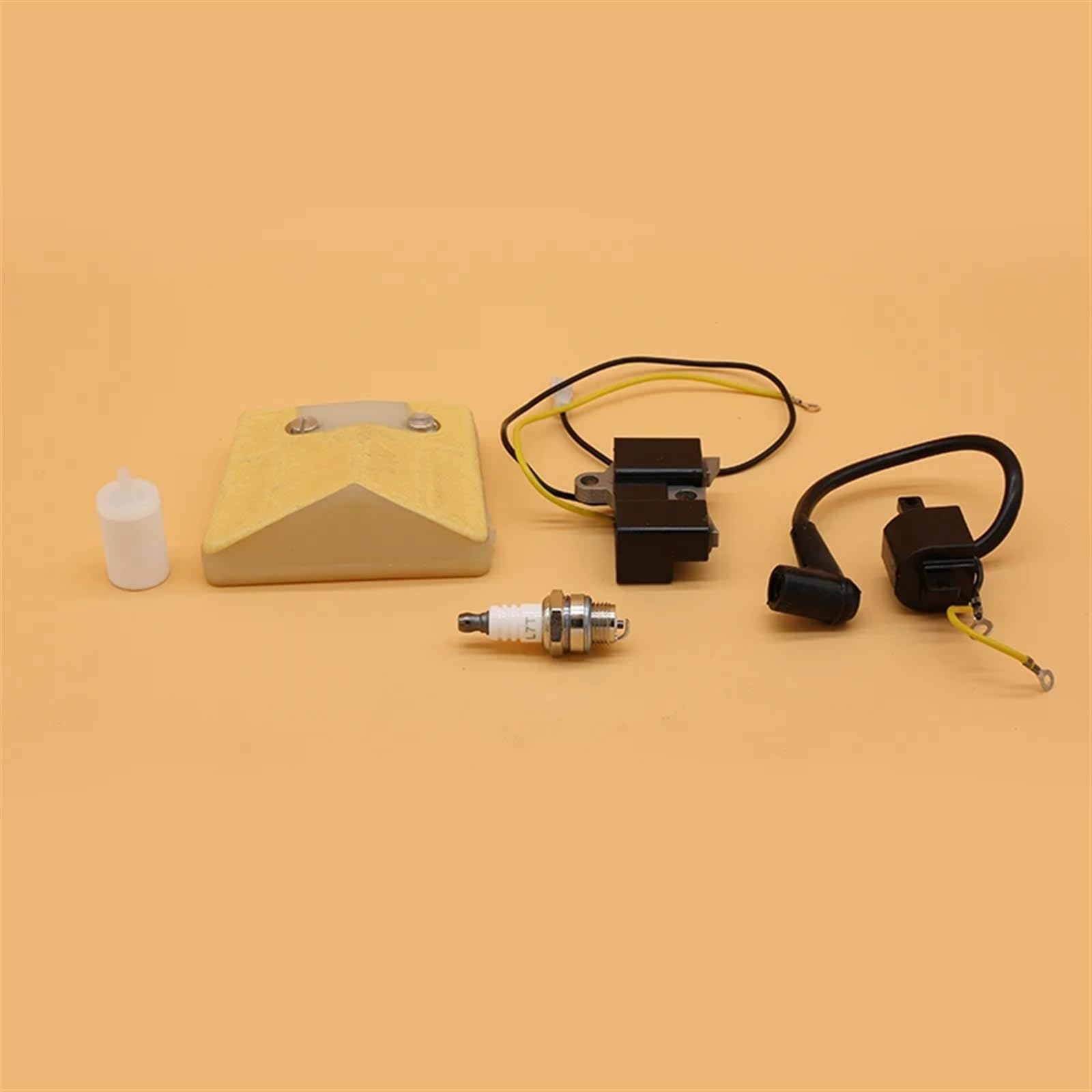 Módulo de bobina encendido, filtro aire, bujía, for Husqvarna, 61 66 266, JONSERED, 630, repuestos for motosierra gasolina for jardín Elemento de filtro de aire para cortacésped