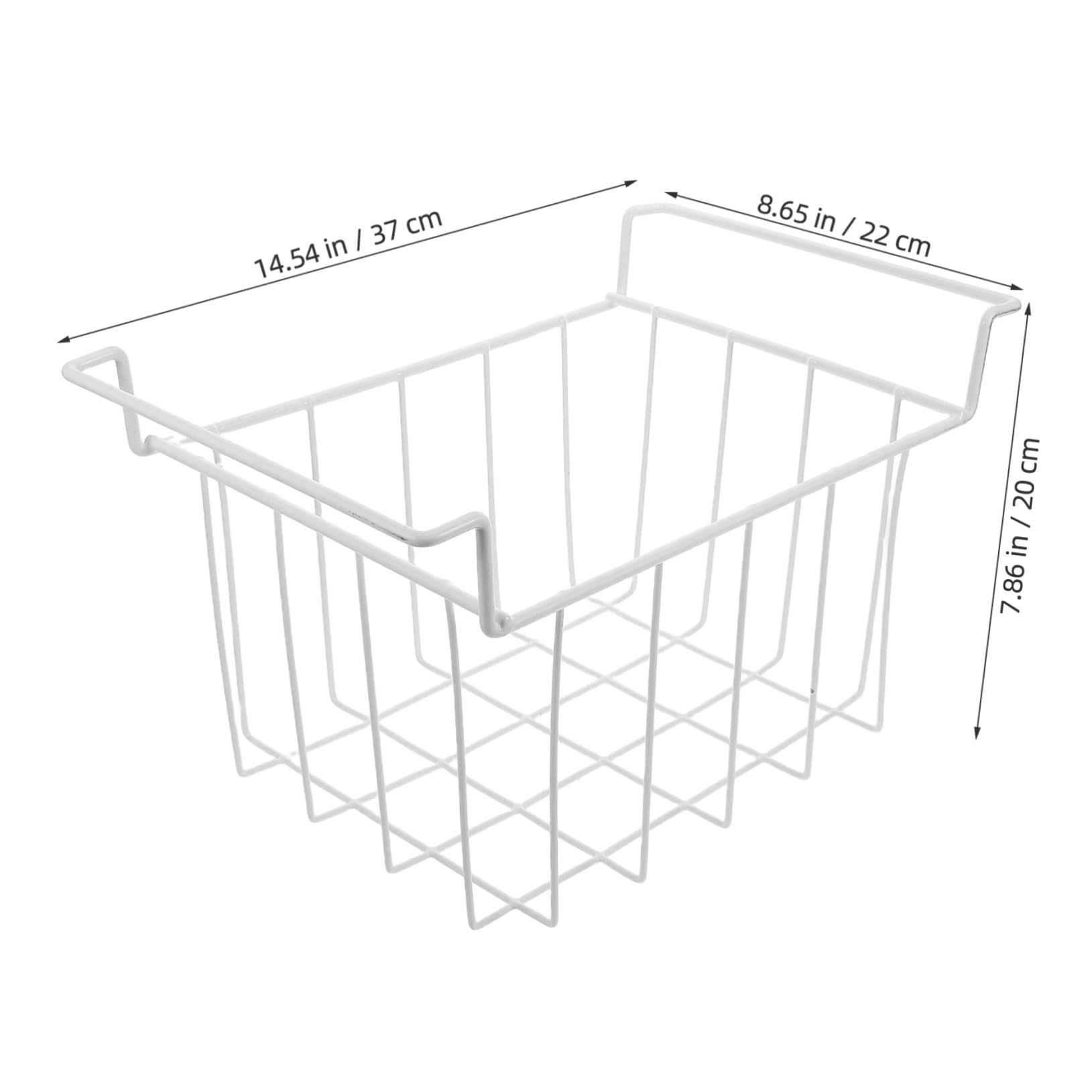 Homoyoyo 2piezas Cestas De Almacenamiento Refrigeradas Para Congelador Horizontal Organizadores De Asas Laterales Colgantes Para Congelador Profundo