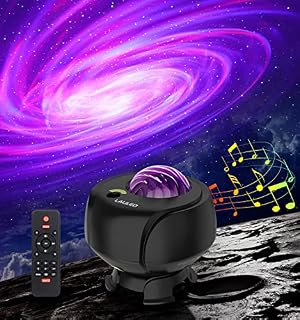 Laliled Galaxy Projector, Star Projector Night Lights for Kids, Galaxy Lamp with Nebula, Bluetooth Speaker, Remote Control, Star Lights for Bedroom, Ceiling, Kids, Disco, Home Decor, Black