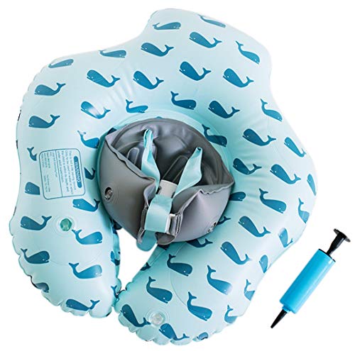 Emma + Ollie Baby Inflatable Baby Swimming Float Ring, Round Swim Float, Children Waist Float Ring Inflatable Floats Pool Toys Swimming Pool Accessories for the Age of 3 months -3 Years (Blue Whale, L