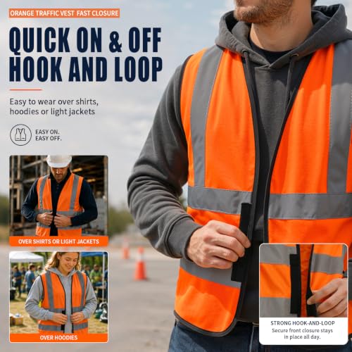 Image of AYKRM 12 colour High visibility viz vest hi vis viz reflective work construction safety vest (XS-8XL)