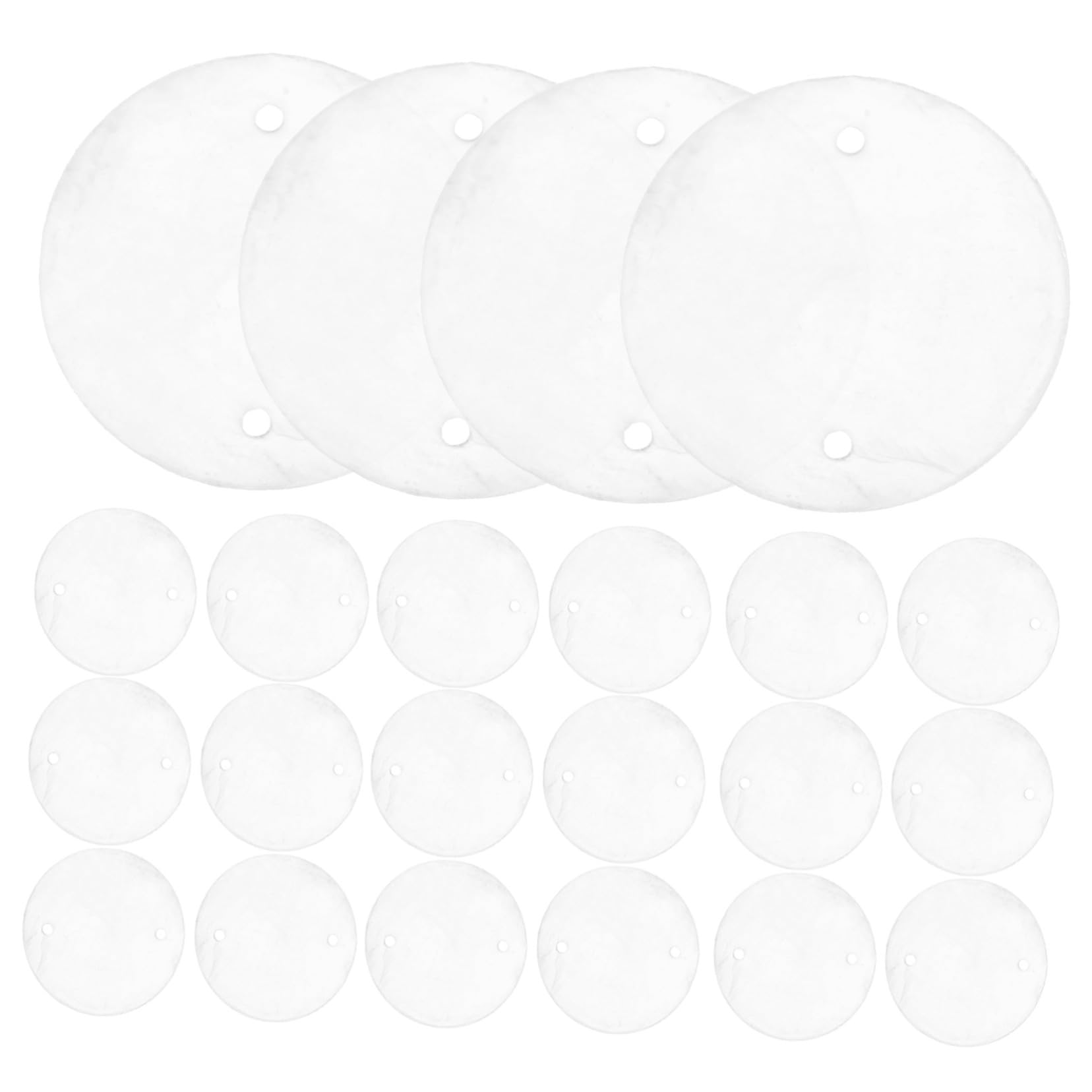 Happyyami 100pcs Pieces Round Shells Beads Capiz Shell Wind Chime Nature Capiz Shell Capiz Shell Jewelry Sea Shell Discs Jewelry Making Shells Capiz Shell Charms DIY Material Natural Pendant